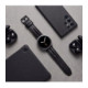Juoda apyrankė Samsung Galaxy Watch 8 / 9 / Classic (40 / 44 / 46 mm) laikrodžiui "Tech-Protect Leatherfit Craft"
