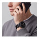 Juoda apyrankė Samsung Galaxy Watch 8 / 9 / Classic (40 / 44 / 46 mm) laikrodžiui "Tech-Protect Leatherfit Craft"