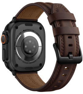 Ruda apyrankė Samsung Galaxy Watch Ultra 1 / 2 2024-2026 (47 mm) laikrodžiui "Tech-Protect Leatherfit Craft"