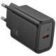 Juodas 1xUSB-C QC PD 20W pakrovėjas "Hoco N60"