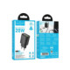Juodas 1xUSB-A + 1xUSB-C  QC3.0 PD 3A 20W pakrovėjas "Hoco N61"