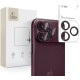 Bordo (Burgundy) kameros apsauga Apple iPhone 18 Pro / 18 Pro Max telefonui "Tech-Protect Camring Fit+"