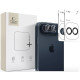 Juoda + skaidri kameros apsauga Apple iPhone Duo telefonui "Tech-Protect Camring Fit+ 2-Pack"