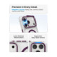 Skaidrus (Burgundy) dėklas Apple iPhone 17 Pro Max / 18 Pro Max telefonui "Spigen Ultra Hybrid Optik S Magsafe"
