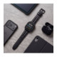Juoda apyrankė Apple Watch 8 / 9 / 10 / 11 / 12 / SE / Ultra (44 / 45 / 46 / 49 mm) "Tech-Protect Leatherfit Craft"