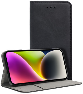 Juodas atverčiamas dėklas Xiaomi Redmi 14C telefonui "Smart Magneto"