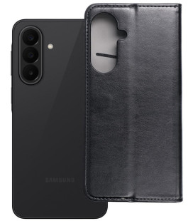 Juodas atverčiamas dėklas Samsung Galaxy A27 telefonui "Smart Magneto"