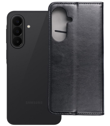 Juodas atverčiamas dėklas Samsung Galaxy A27 telefonui "Smart Magneto"