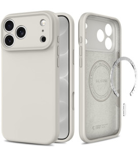 Pilkas (Titanium) dėklas Apple iPhone 17 Pro / 18 Pro telefonui "Tech-Protect Silicone Magsafe"