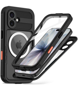 Juodas dėklas Apple iPhone 17 telefonui "Tech-Protect Shellbox Magsafe IP68"