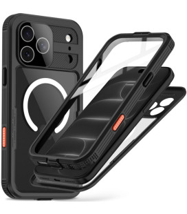 Juodas dėklas Apple iPhone 17 Pro / 18 Pro telefonui "Tech-Protect Shellbox Magsafe IP68"