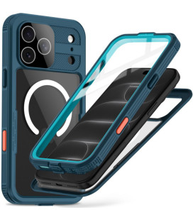 Mėlynas (Ocean Blue) dėklas Apple iPhone 17 Pro Max / 18 Pro Max telefonui "Tech-Protect Shellbox Magsafe IP68"