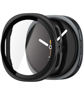 Juodas dėklas Samsung Galaxy Watch 8 / 9 (40 mm) laikrodžiui "Spigen Thin Fit 360 V2"