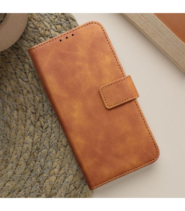 Rudas atverčiamas dėklas Apple iPhone 17 telefonui "Tender Book"