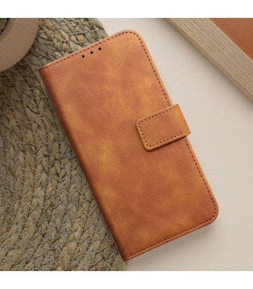 Rudas atverčiamas dėklas Xiaomi Redmi Note 14 Pro 4G telefonui "Tender Book"