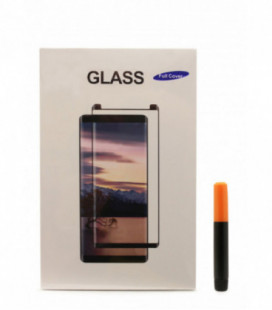 LCD apsauginis stikliukas M1 "5D UV Glue" Samsung G955 S8 Plus lenktas skaidrus