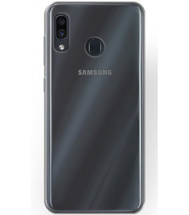 Skaidrus plonas 0,3mm silikoninis dėklas Samsung Galaxy A30 telefonui