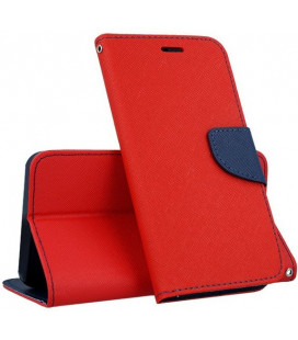 Raudonas atverčiamas dėklas Apple iPhone X telefonui "Telone Fancy"