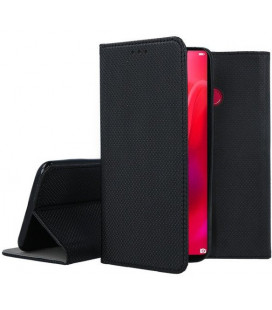 Juodas atverčiamas dėklas Huawei Nova 4 telefonui "Smart Book Magnet"