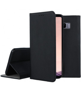 Juodas atverčiamas dėklas Samsung Galaxy S8 telefonui "Smart Book Magnet"