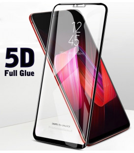 Lenktas juodas LCD apsauginis grūdintas stikliukas Samsung Galaxy S10 Plus telefonui "5D Full Glue"