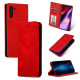 Raudonas atverčiamas dėklas Samsung Galaxy A70 telefonui "Business Style"