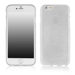 Baltas silikoninis dėklas Apple iPhone 6/6s telefonui "Jelly Metallic"