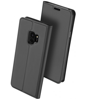 Juodas atverčiamas dėklas Samsung Galaxy S9 telefonui "Dux Ducis Skin Pro"