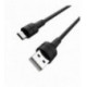 USB kabelis Borofone BX30 microUSB 1.0m silikoninis juodas
