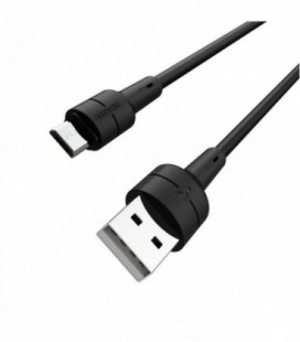 USB kabelis Borofone BX30 microUSB 1.0m silikoninis juodas