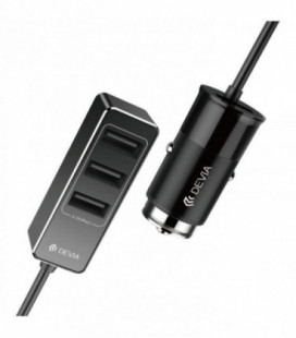 Įkroviklis automobilinis Devia Flash su 4 USB jungtimis (2.4A)