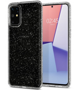 Skaidrus dėklas su blizgučiais Samsung Galaxy S20 Plus telefonui "Spigen Liquid Crystal Glitter"