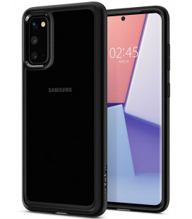 Matinis juodas dėklas Samsung Galaxy S20 telefonui "Spigen Ultra Hybrid"