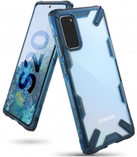 Mėlynas dėklas Samsung Galaxy S20 telefonui "Ringke Fusion X"