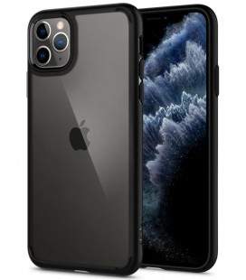 Matinis juodas dėklas Apple iPhone 11 Pro Max telefonui "Spigen Ultra Hybrid"