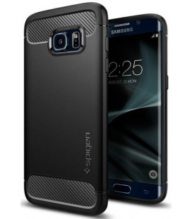 Juodas dėklas Samsung Galaxy S7 Edge telefonui "Spigen Rugged Armor"
