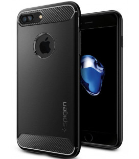 Juodas dėklas Apple iPhone 7 Plus / 8 Plus telefonui "Spigen Rugged Armor"