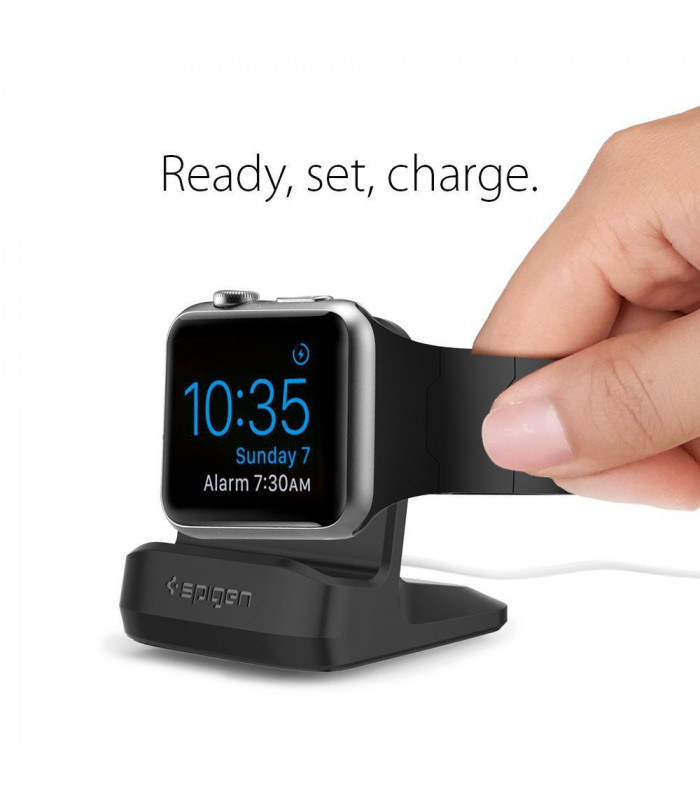 Juodas stovas Apple Watch 38 / 40 / 41 / 42 / 44 / 45 laikrodžiams \