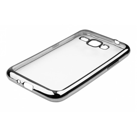 Juodas silikoninis dėklas Samsung Galaxy J1 2016 J120 Telefonui "Glossy"