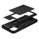 Juodas dėklas Apple iPhone 11 Pro telefonui "Spigen Slim Armor CS"