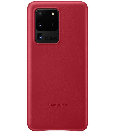 Originalus raudonas dėklas "Leather Cover" Samsung Galaxy S20 Ultra telefonui "EF-VG988LRE"