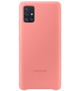 Originalus rožinis dėklas "Silicone Cover" Samsung Galaxy A51 telefonui "EF-PA515TPE"