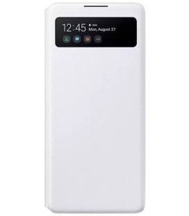 Originalus baltas atverčiamas dėklas "S-View Case" Samsung Galaxy S10 Lite telefonui "EF-EG770PWE"