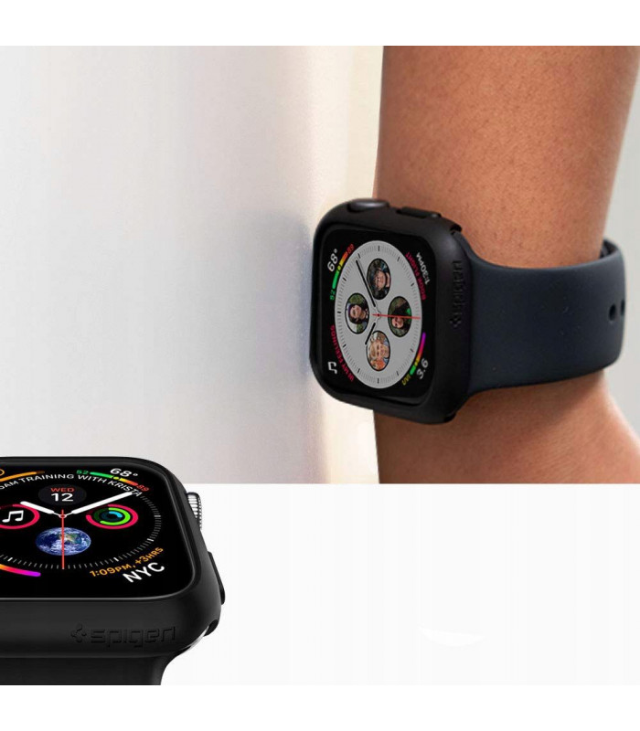 Juodas dėklas Apple Watch 4/5/6/SE (40mm) laikrodžiui \