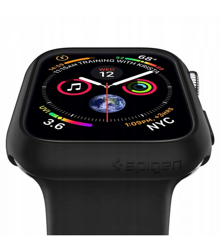 Juodas dėklas Apple Watch 4/5/6/SE (40mm) laikrodžiui \