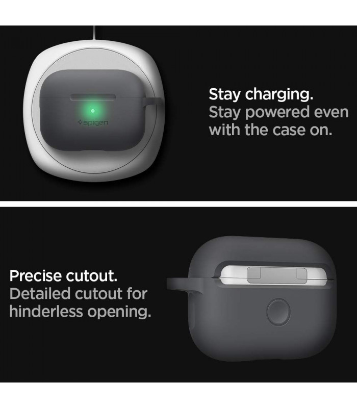 Pilkas dėklas Apple Airpods Pro ausinėms \
