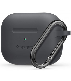 Pilkas dėklas Apple Airpods Pro 1 ausinėms "Spigen Silicone Fit"