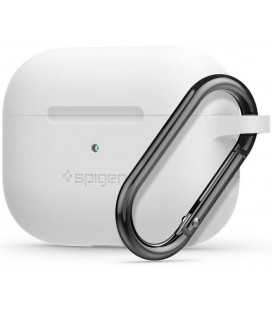 Baltas dėklas Apple Airpods Pro 1 ausinėms "Spigen Silicone Fit"