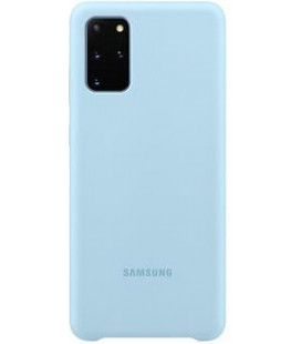Originalus šviesiai mėlynas dėklas "Silicone Cover" Samsung Galaxy S20 Plus telefonui "EF-PG985TLE"