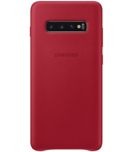 Originalus raudonas dėklas "Leather Cover" Samsung Galaxy S10 Plus telefonui "EF-VG975LRE"